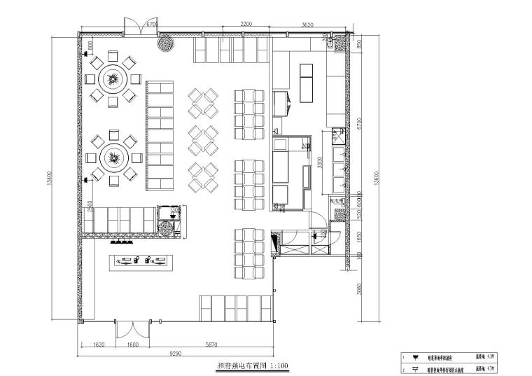 150㎡左右餐厅施工图+附3Ｄ模型+附效果图-强电布置图