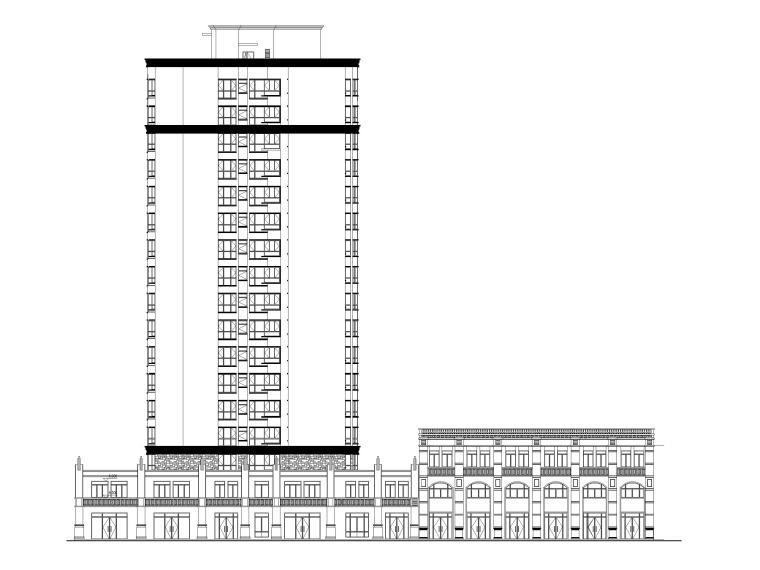 商业配套建筑方案资料下载-[新疆]高层保障性住房及商业配套建筑施工图