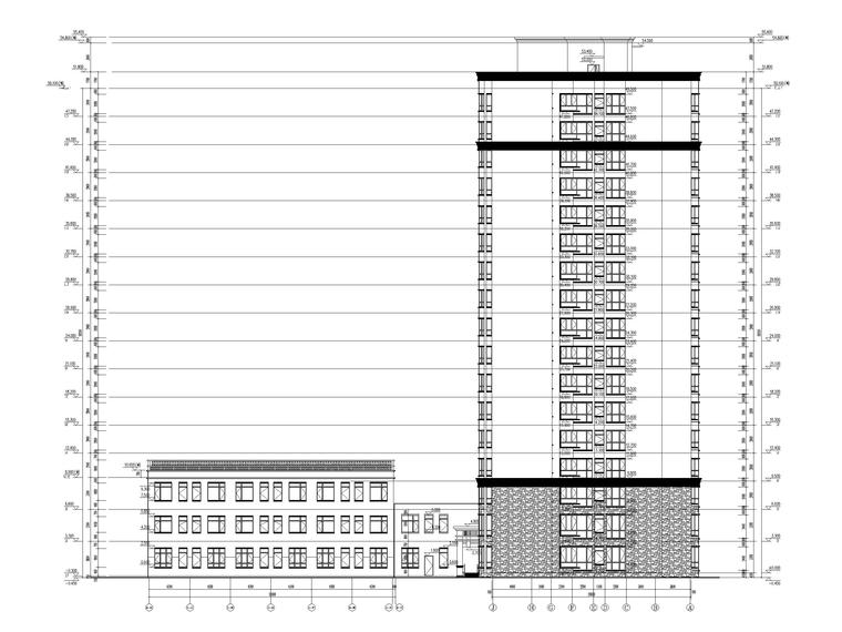 [新疆]高层保障性住房及商业配套建筑施工图-立面图2