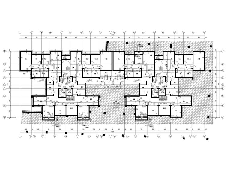 [新疆]高层保障性住房及商业配套建筑施工图-地下一层平面图