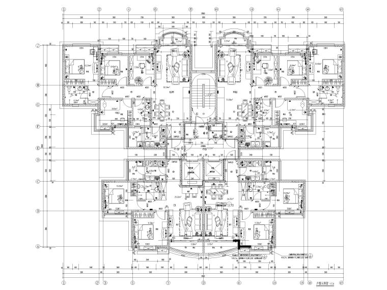 [新疆]高层保障性住房及商业配套建筑施工图-户型大样图