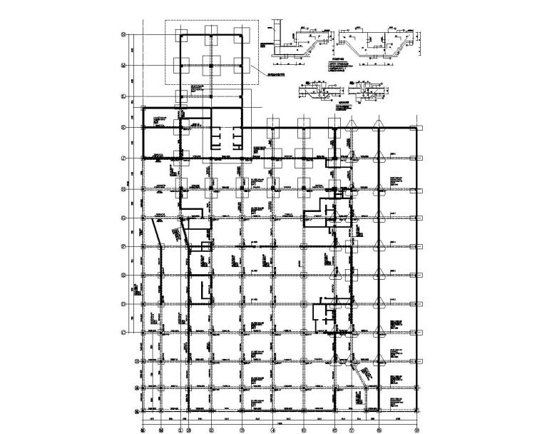 cad地下室建筑施工图资料下载-某两层地下室结构施工图（CAD）