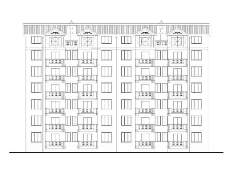 多层三单元住宅平面资料下载-小康型单元式多层住宅建筑施工图