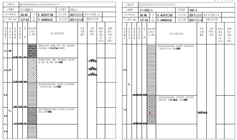 桩基柱状图图片