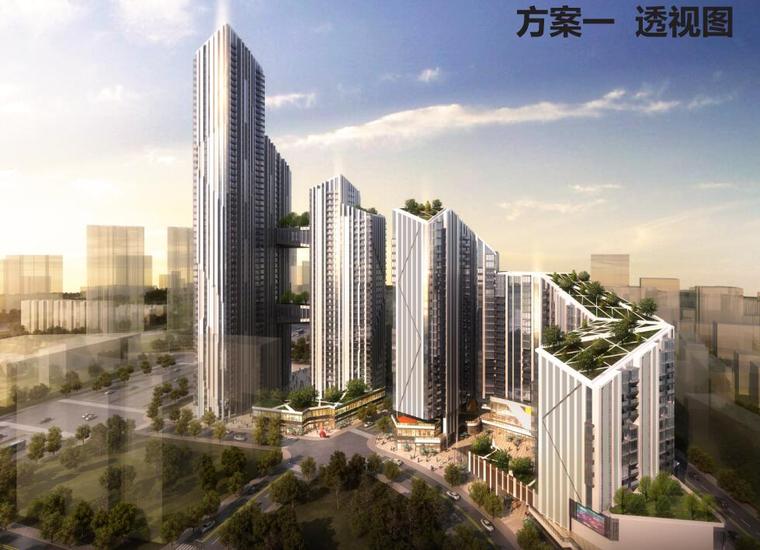 中国移动办公建筑方案设计资料下载-[湖北]武汉现代高层建筑方案设计