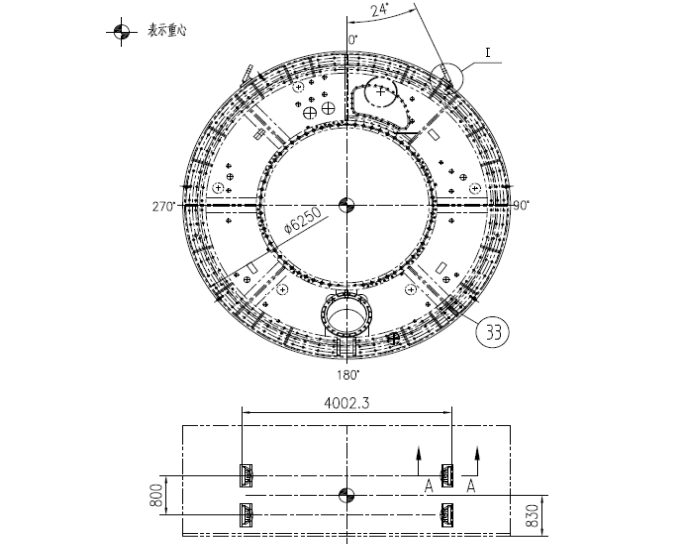 [常州]地铁站盾构机吊装吊拆安全专项方案-前体吊耳位置图