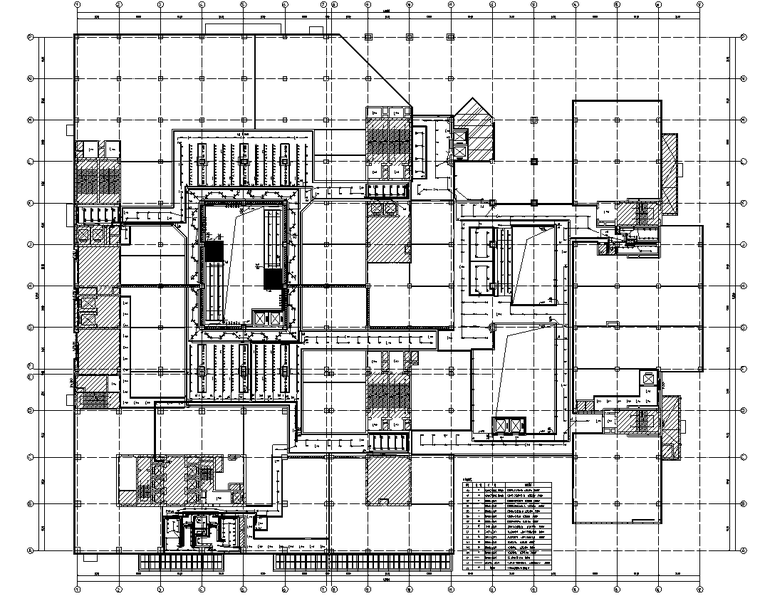 北京某商业中心室内装饰工程电气全套图纸-照明平面图