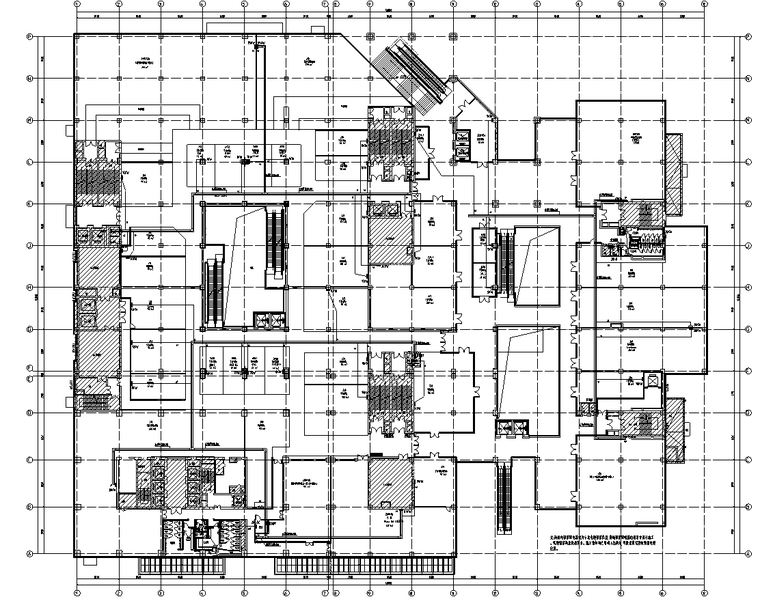 北京某商业中心室内装饰工程电气全套图纸-电力干线布线平面图