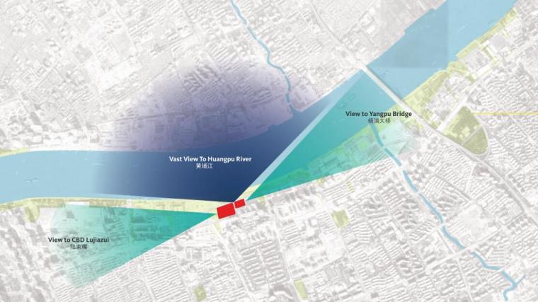 [上海]现代风格沿岸滨水商业办公方案设计-基地视线