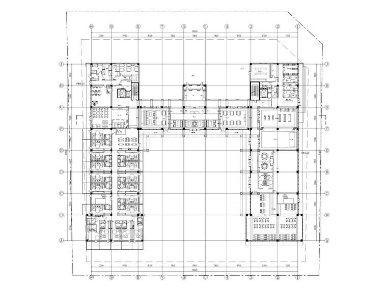 三层养老院建筑方案图(cad)