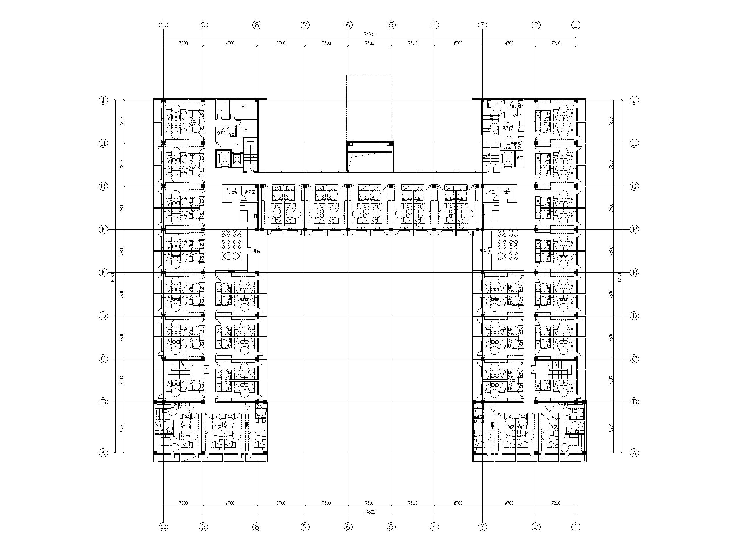 三层养老院建筑方案图(CAD)-医疗建筑-筑龙建筑设计论坛