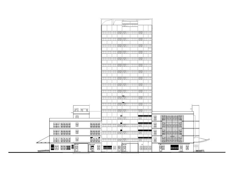 医院急诊楼工程施工图资料下载- [上海]高层医院门急诊医技综合楼建筑施工图