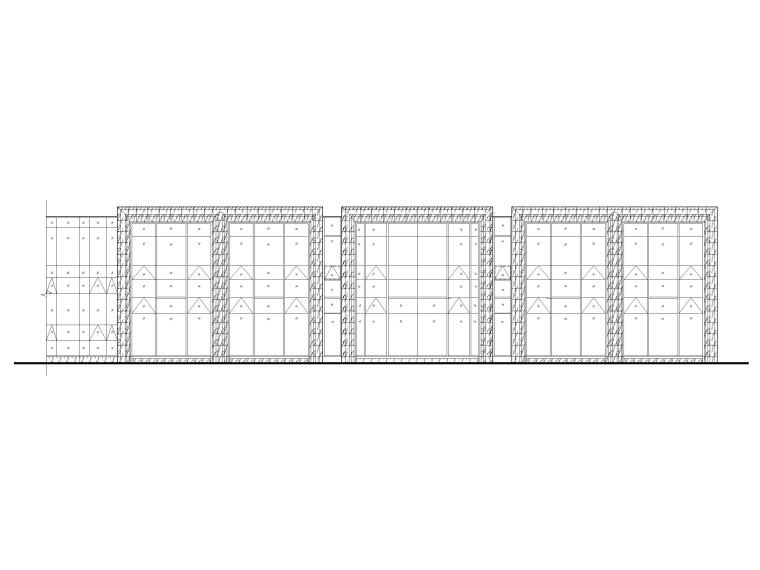 售楼部方案cad施工图资料下载-L型售楼部建筑施工图（CAD）