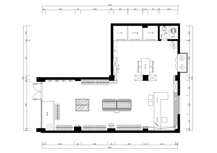 平方服装店cad资料下载-93㎡厦门禾祥西路某一服装店施工图_效果图