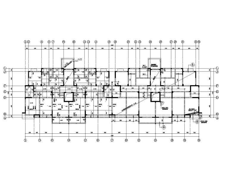 高层剪力墙住宅结构施工图资料下载-11层高层住宅楼剪力墙结构施工图（CAD）