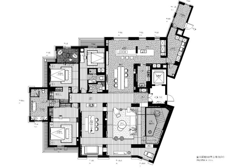 沈阳室内施工图资料下载-[辽宁]沈阳540㎡顶层复式私人豪宅施工图