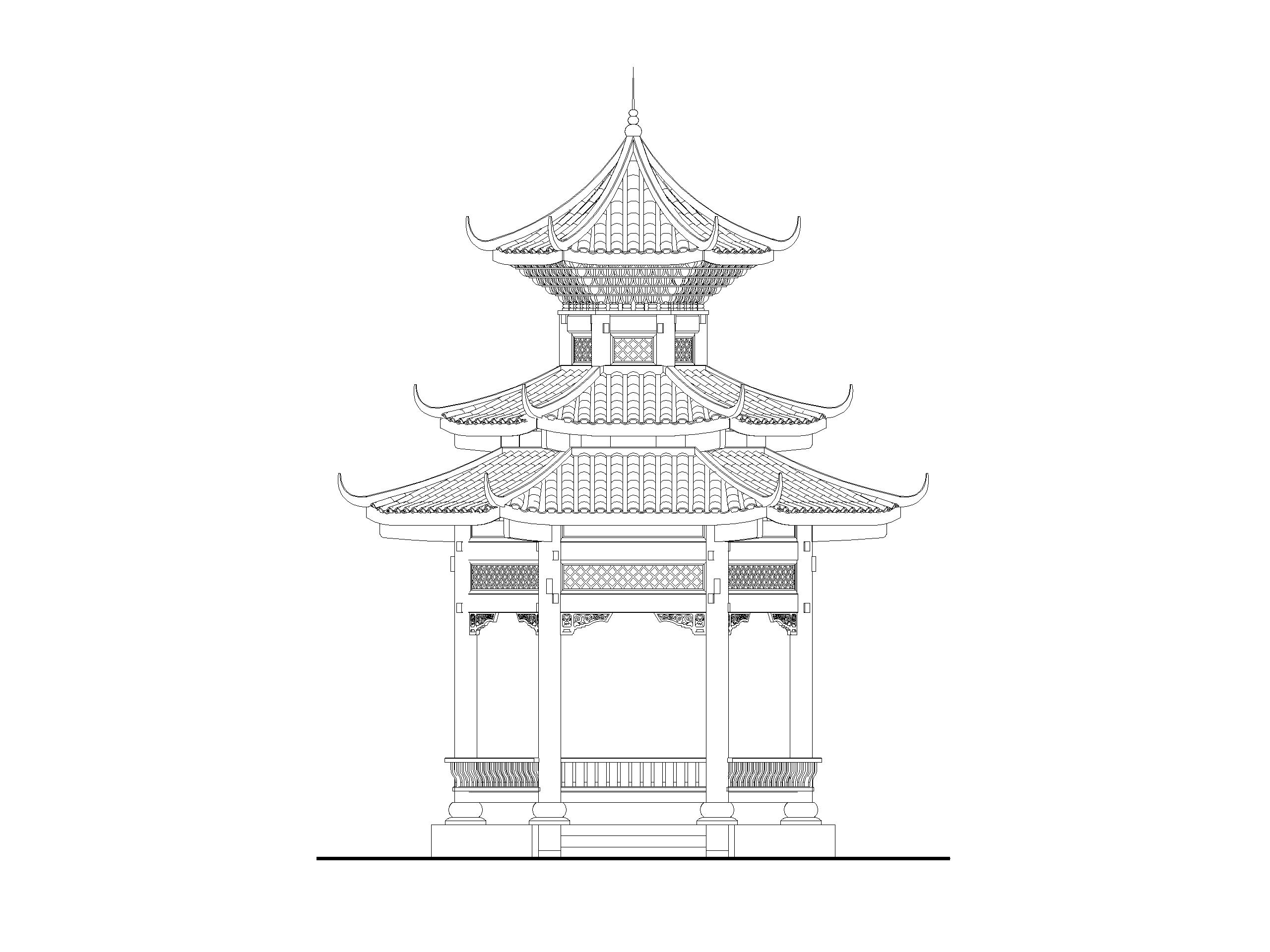 贵州建筑简笔画图片