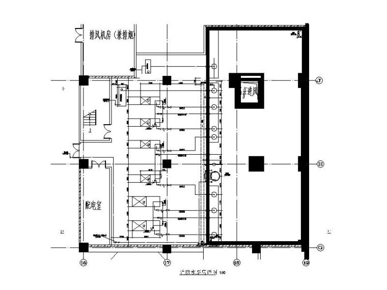 高层办公建筑消防资料下载-高层办公建筑消防水泵房详图CAD