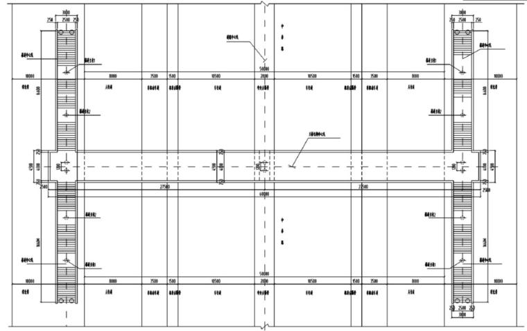 大跨度桥梁方案资料下载-某大跨度天桥梁钢结构施工图（CAD）