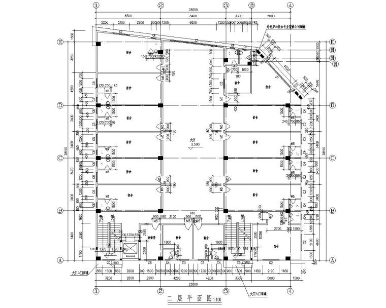 4层宿舍框架建筑图资料下载-五层职工宿舍框架结构施工图（CAD含建筑）