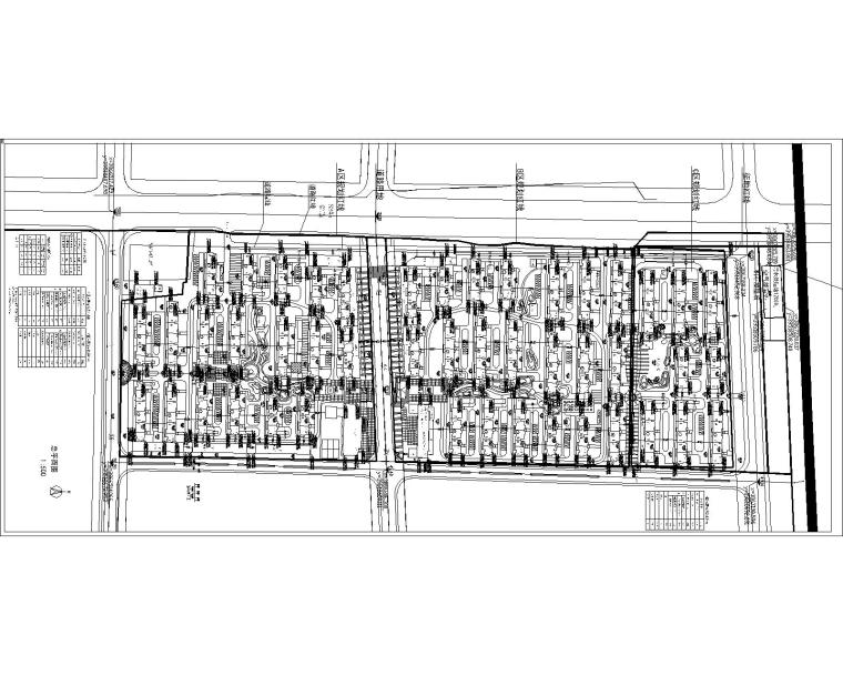 市政施工平面图布置图资料下载-[山东]迎贤苑ABC区二级网平面布置图