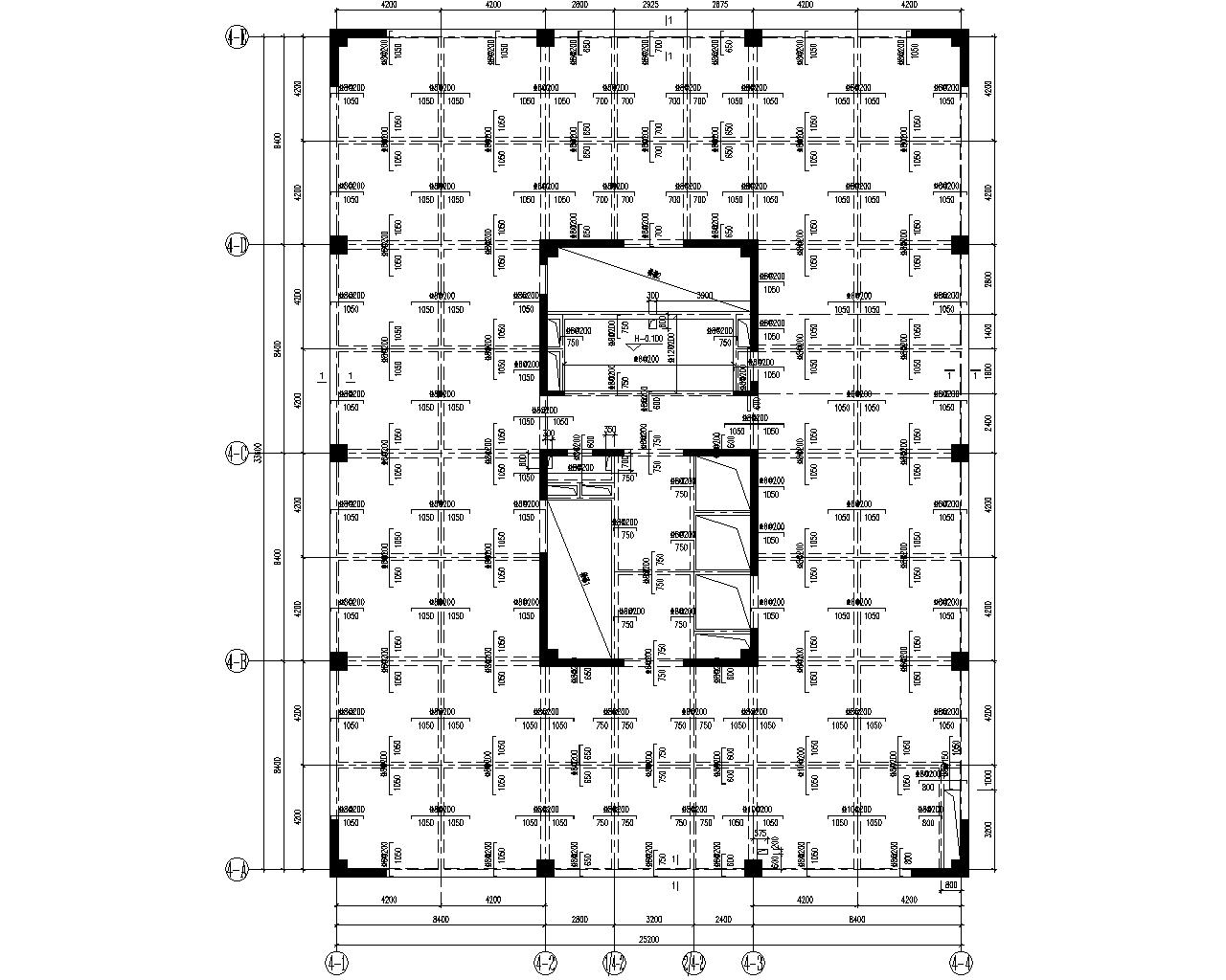 某12层商业混凝土核心筒结构施工图(cad)