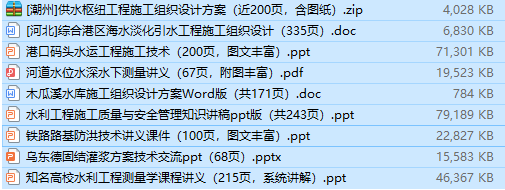 工程10大专业，百套资料，周末鼎力推荐！-水利工程精选方案讲义10套