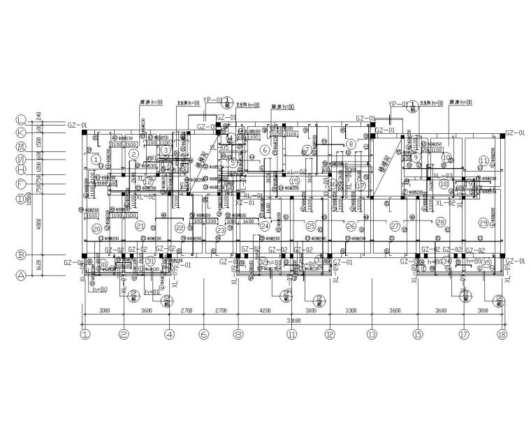 砖混楼梯结构资料下载-某五层砖混结构住宅施工图（CAD）