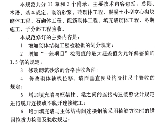 建筑结构施工现场砌体结构施工规范-前言