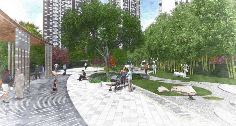居住区规划设计2020资料下载-[山东]济宁现代绿色健康居住区景观方案