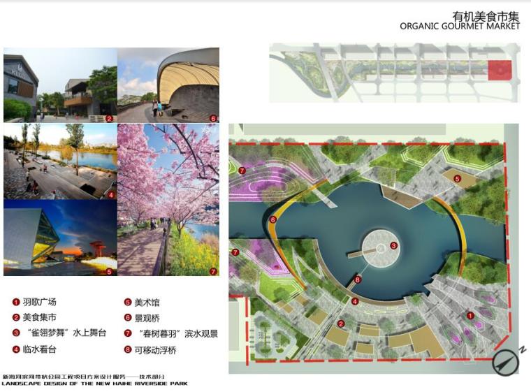 [云南]新海河滨河带状公园景观方案设计-有机美食市集