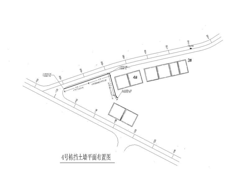 片石挡土墙竣工图CAD 