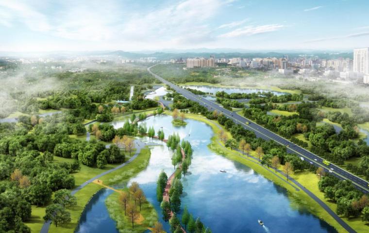 公园设计四川资料下载-[四川]自然生态河流公园景观方案设计
