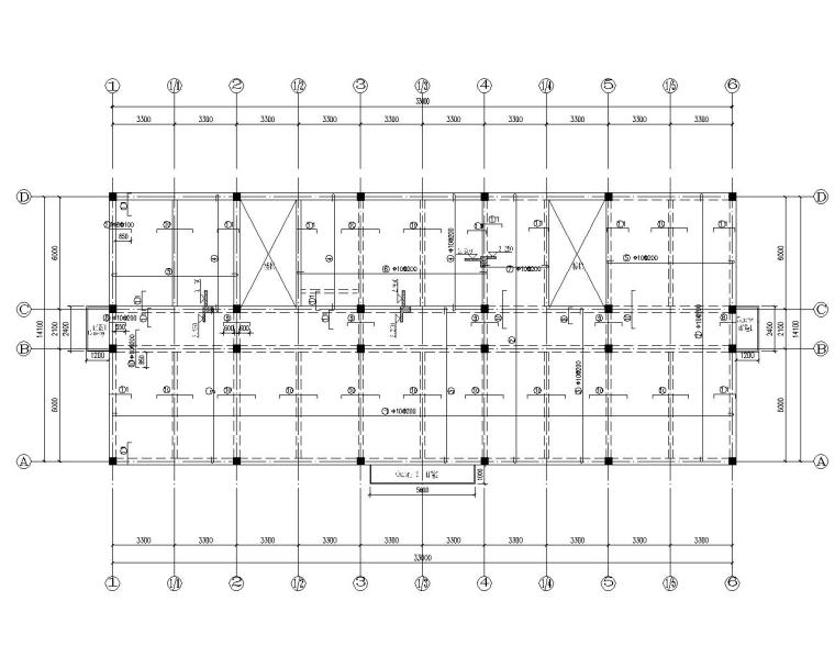 二层楼基础资料下载-某二层综合楼含隔油池电缆沟结构图（CAD）