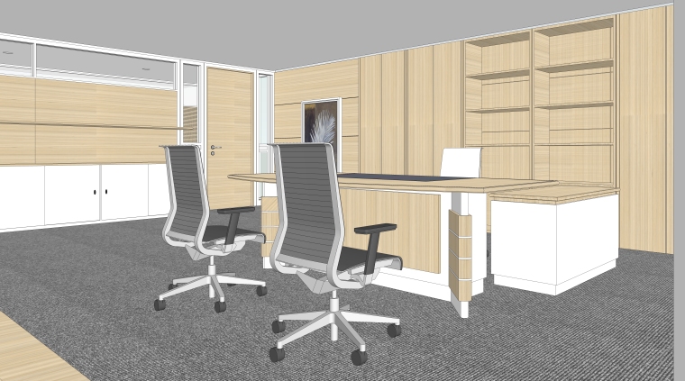 室内工装_大型办公空间设计SU模型-大型办公09