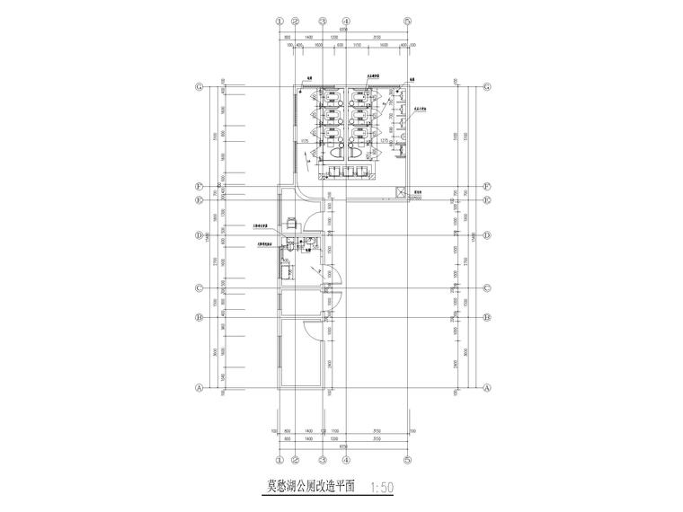 21座公厕建筑方案图纸（CAD）-方案图2