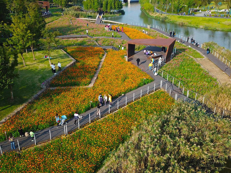 乡镇景观公园设计图资料下载-宁波东部新城生态走廊景观