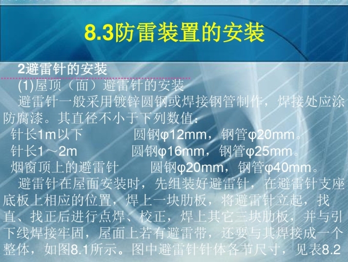 电气安装施工技术案例资料下载-建筑电气施工技术之防雷装置的安装