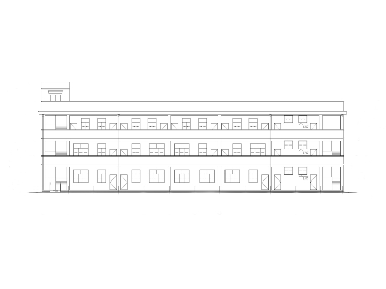 7层办公综合楼建筑施工图资料下载-三层小学办公综合楼建筑施工图