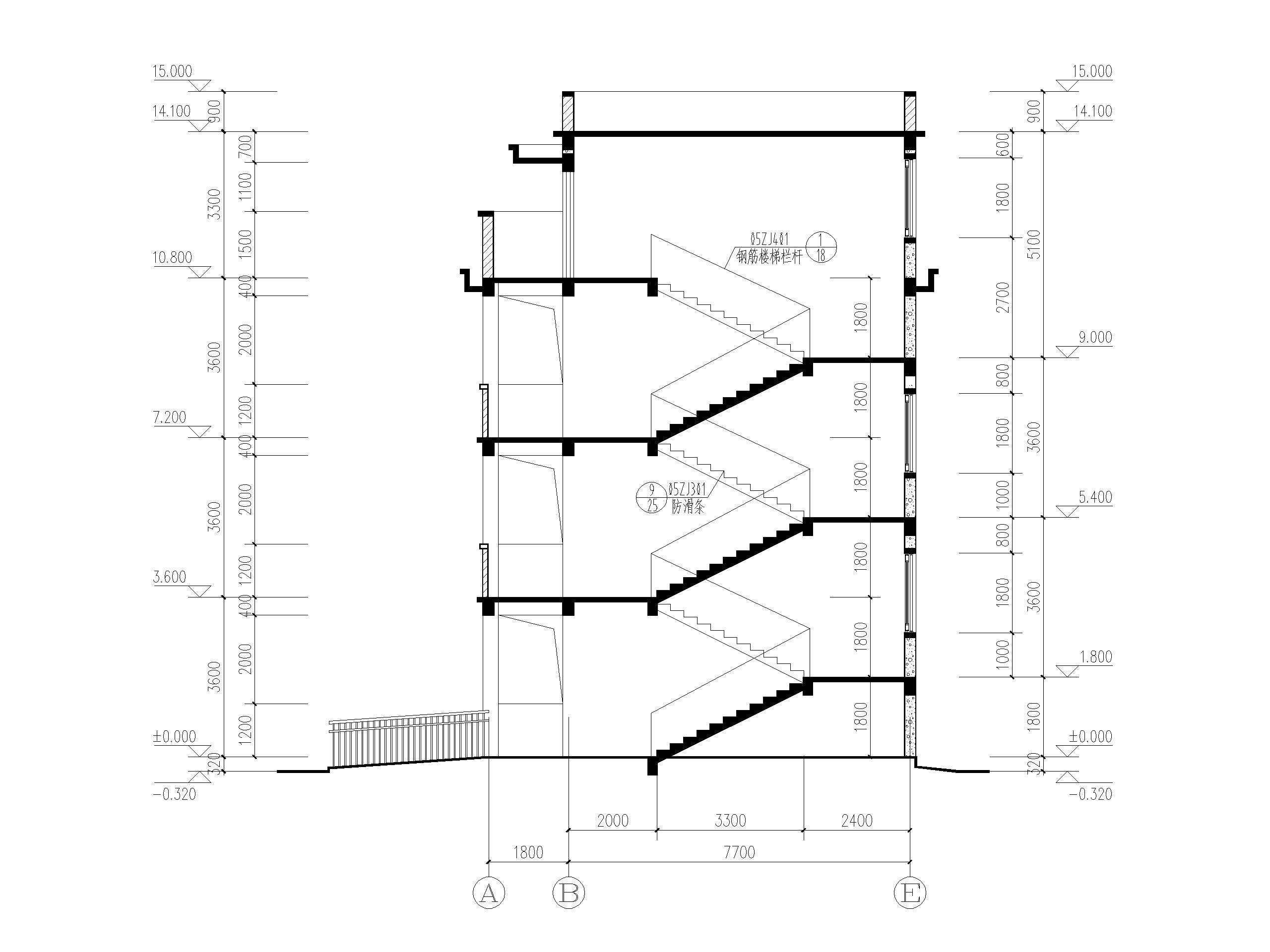 三层小学办公综合楼建筑施工图 1