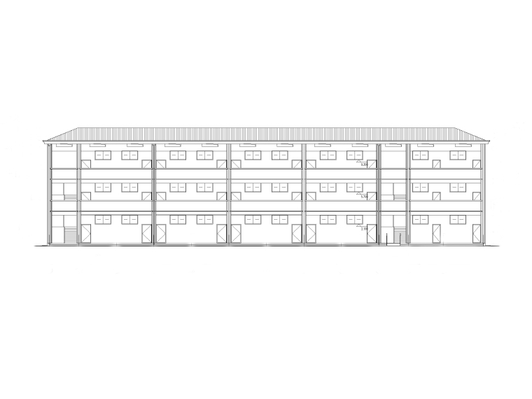 2000平米教学楼施工图资料下载-框架结构三层小学教学楼建筑施工图