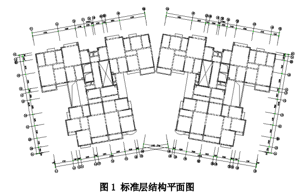 某带转换层框支剪力墙结构计算分析-标准层结构平面图