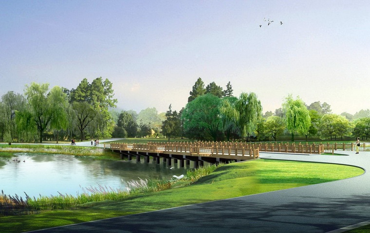 [河北]环城水系西北段三条河流沿岸景观方案-滨水休