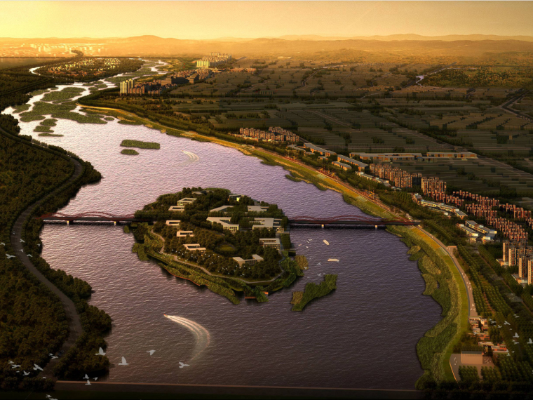 建筑概念规划方案资料下载-[河北]城市生态河道概念规划方案