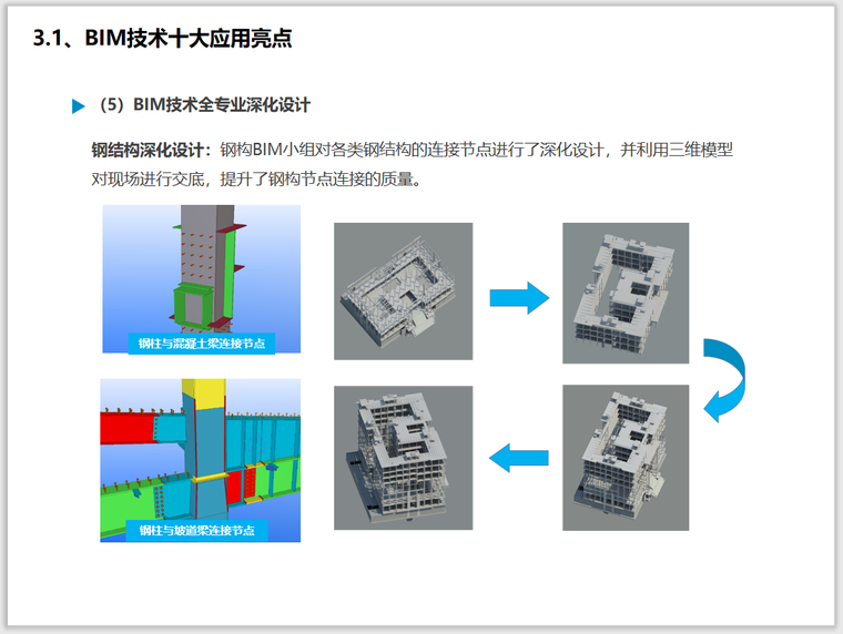 大学校区EPC模式BIM施工应用（含模型漫游）-钢结构深化设计