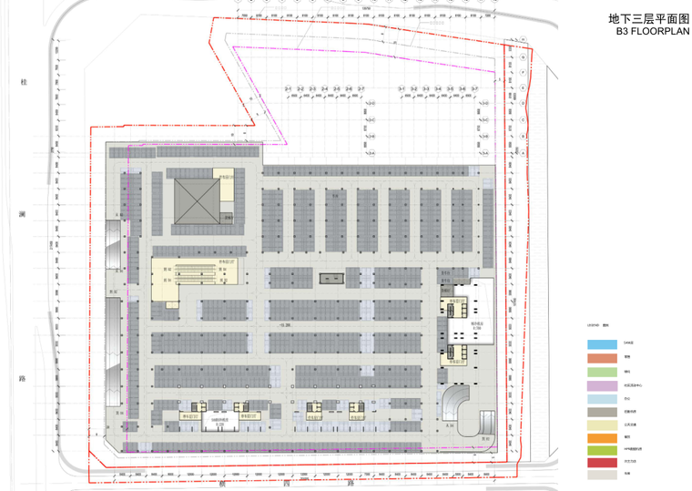 佛山商业广场综合体大院方案文本（2019）-地下三层平面图
