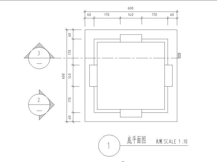 中小学校园园林景观资料下载-园林景观节点详图-混泥土砌砖灯柱详图