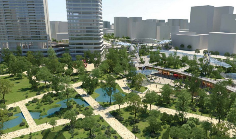 公园商业综合地块资料下载-[广东]商业中心综合公园规划设计方案