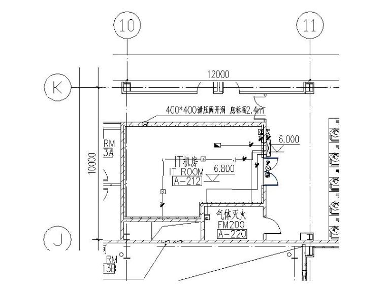 工业建筑甲类仓库通风资料下载-甲类仓库IT机房气体灭火系统大样图