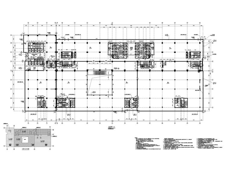 武汉超高层亚洲医院全套施工图(建结水暖电)-裙房平面